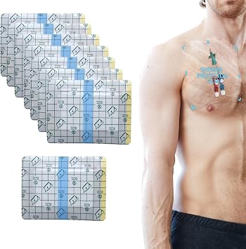 Waterproof Stoma Shower Cover, 10 x 13cm Adhesive Dressing Bandage for Port Surgery Incisions, Waterproof Wound Cover for Showering (20 Pcs)