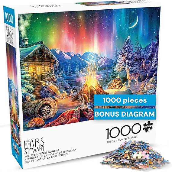 Buffalo Games - Winter's Night Bonfire - 1000 Piece Puzzle for Adults