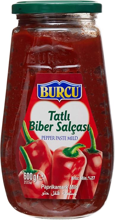 Burcu Gıda 600 Gr Ev Tıpı Tatlı Biber Salcası