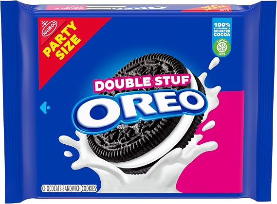 Double Stuf Chocolate Sandwich Cookies, Party Size, 10.7oz net 26.7oz
