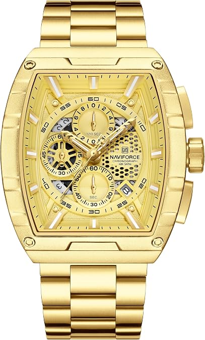NAVIFORCE Outdoor Sports Watches for Men Luxury Casual Wristwatch Fashion Quartz Stainless Steel Strap Watches