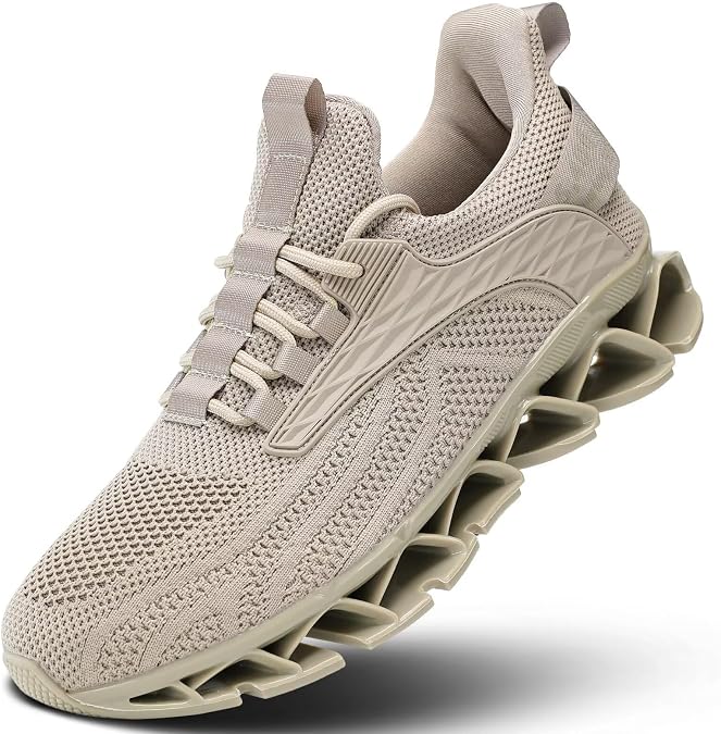 Men's Fashion Sneakers Slip on Walking Running Shoes Blade Tennis Casual Comfort Non Slip Work Sport Athletic Trainer
