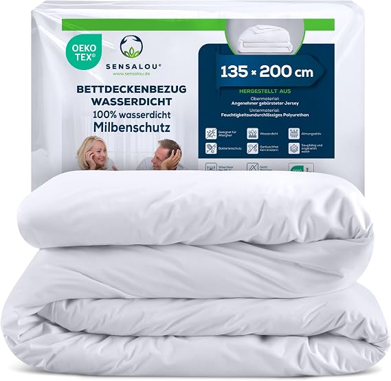 Sensalou Duvet Cover 135 x 200 cm - Waterproof & Incontinence Protection