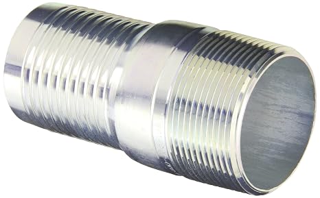 Dixon Valve STC30 Plated Steel Shank/Water Fitting, King Combination Nipple, 2-1/2" NPT Male x 2-1/2" Hose ID Barbed