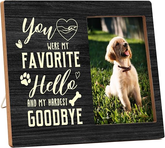 Pet Memorial Pictures Frame, Remembrance Photo Frame, Sympathy Gifts For Loss Of Pet Dog Cat, Farmhouse Home Living Room Bedroom Office Decoration -95, Rustic