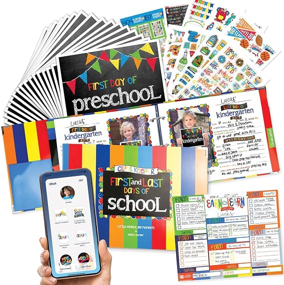 Class Keeper Ultimate School Memory Book Bundle | Photo Signs, Stickers & Digital Memory App Included