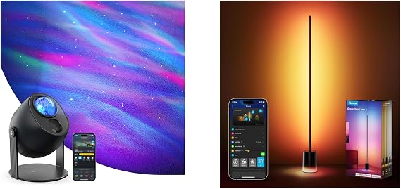 Govee Floor Lamp 2 Bundle Star Light Projector with 3 Aurora Flowing Effects