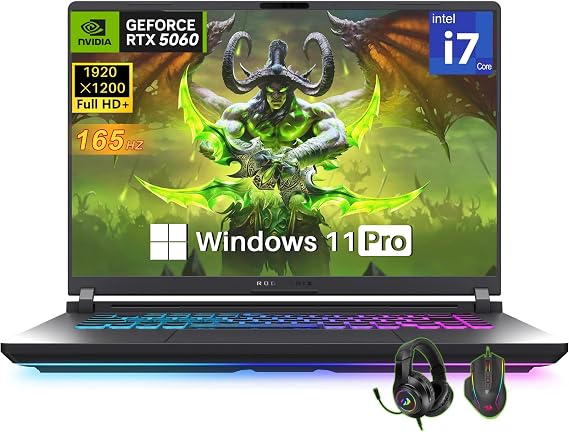 ASUS ROG Strix G16 Gaming Laptop, NVIDIA RTX 5060, 16GB DDR5-5600, 1TB SSD