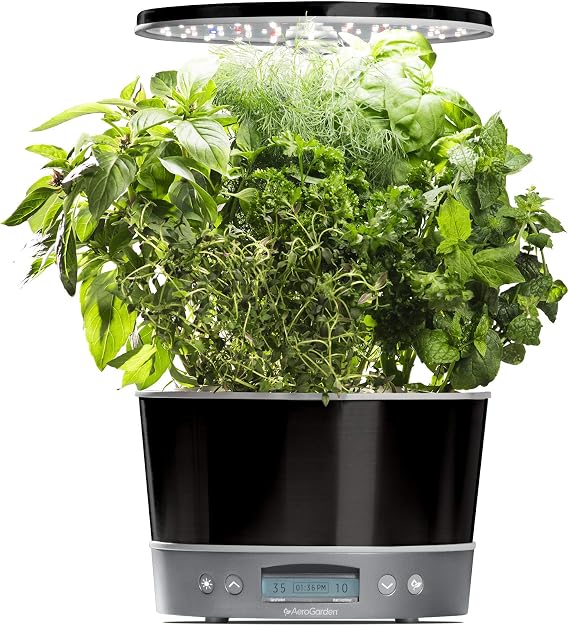AeroGarden Harvest Elite 360, Platinum Stainless