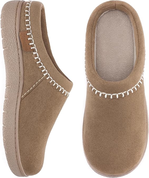 Zigzagger Women 's Moccasin Slip-On Slippers, Comfy Microsuede House Shoes Indoor Outdoor with Memory Foam