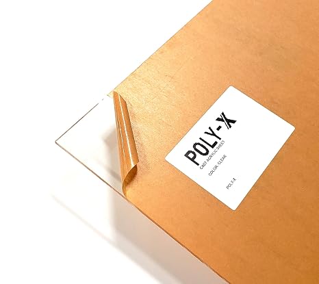 Clear Acrylic Plexiglass Sheet - 1/4" Thick - 24" x 24"