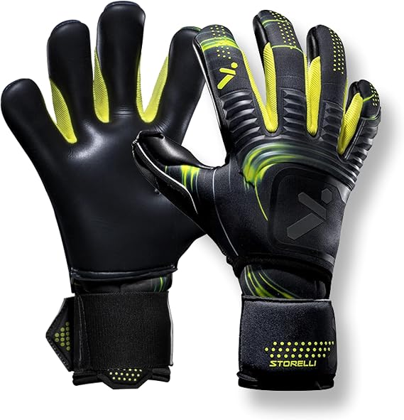 Storelli Silencer Goalkeeper Gloves, with Removable Finger Spines, High-Impact Hand Protection, Soccer Accessories