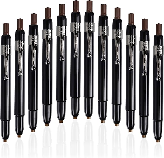 Listo 1620 - Box of 12 - BROWN COLOR - China Markers/Grease Pencils/China Marking Pencils/Wax Pencils
