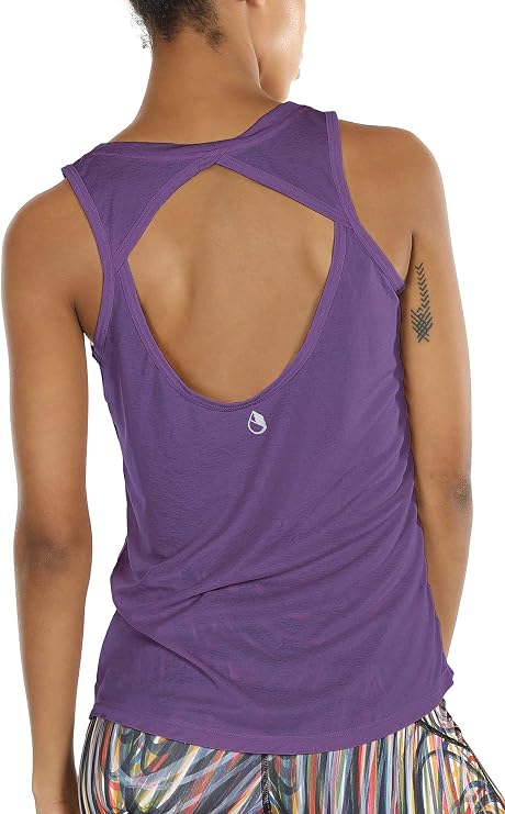 icyzone Women's Workout Athletic Tank Top