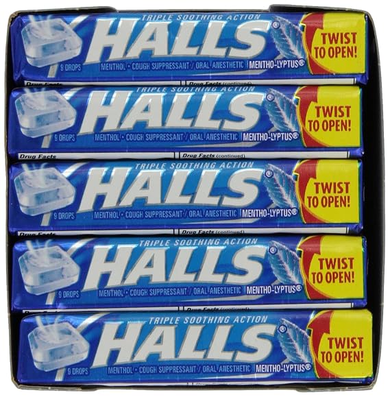 Halls Menthol Lyptus, 20-Count
