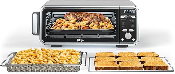 Ninja Dual Heat Air Fry Countertop Oven, 13-in-1, XL, Silver, SP301 | 500F SearPlate, Air fry, sear crisp, bake, roast, broil, toast, pizza, dehydrate, 1800W