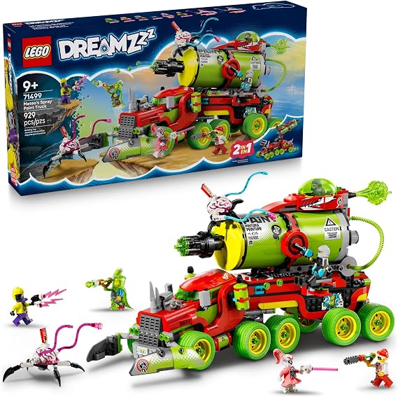 LEGO DREAMZzz Mateos Spray Paint Truck Building Toy for Kids - Pretend Play Set & 5 Toy Figures for Boys & Girls, Ages 9+ Truck with 2 Building Modes - Gift Idea for Birthdays - 71499