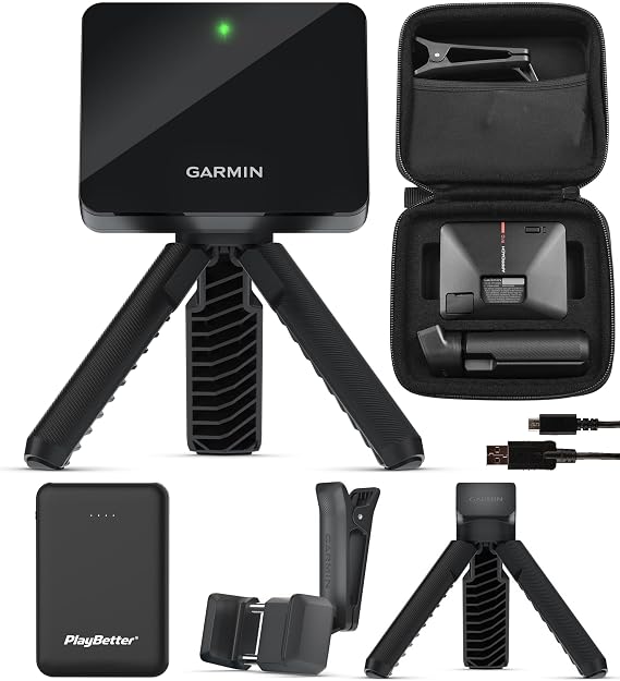 Garmin Approach R10 Golf Launch Monitor & Simulator Charger Bundle