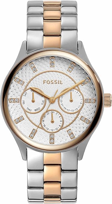 Modern Sophisticate Multifunction Two-Tone Stainless Steel Watch