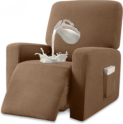 Granbest Premium Water Repellent Sofa Cover High Stretch Couch Slipcover Super Soft Fabric Couch Cover Camel, Recliner