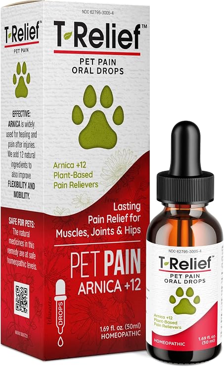 MediNatura T-Relief Pet Discomfort Relief Oral Drops, Arnica +12, 1.69 oz