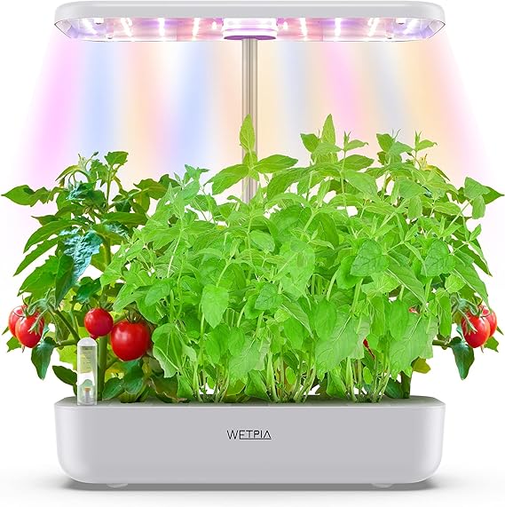 12 Pods Indoor Intelligent Garden Kit,Hydroponics Growing System with Adjustable LED Grow Lights,Smart Kitchen Herb Indoor Planter Germination Kit,Automatic Timer Two Modes Herb Garden Starter Kit