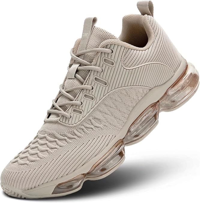Mens Running Shoes Air Low Top Comfort Walking Lace Up Sneakers Breathable Fashion Tennis Sport Gym Fitness Cross Trainers