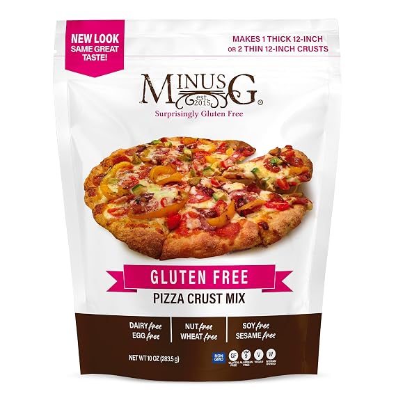 MinusG Gluten Free Pizza Crust Mix, 10 oz