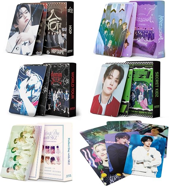 SKids Photocards 5 Pack/275 Stück SKids 5 Sterne Lomo Cards Kpop Photocards Kpop Karten K-pop Fanartikel Geschenk für Fans