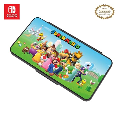 Game Traveler R.D.S. INDUSTRIES, INC Licensed Nintendo Switch Game Card Case - Holds 24 Game Cards and 4 microSD Cards, Super Mario (GCC24SM)