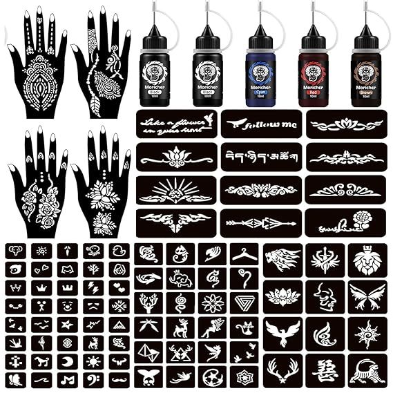 Moricher Henna tattoo kit Temporary Tattoo Kits