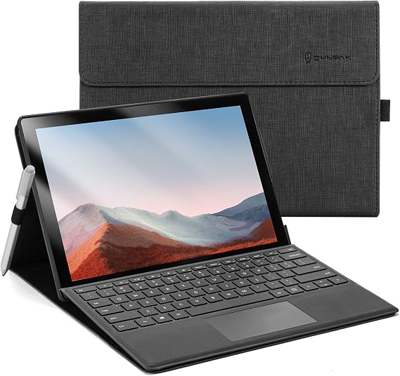Omnpak Case for Microsoft Surface Pro 7+/7/6/5/4 Black