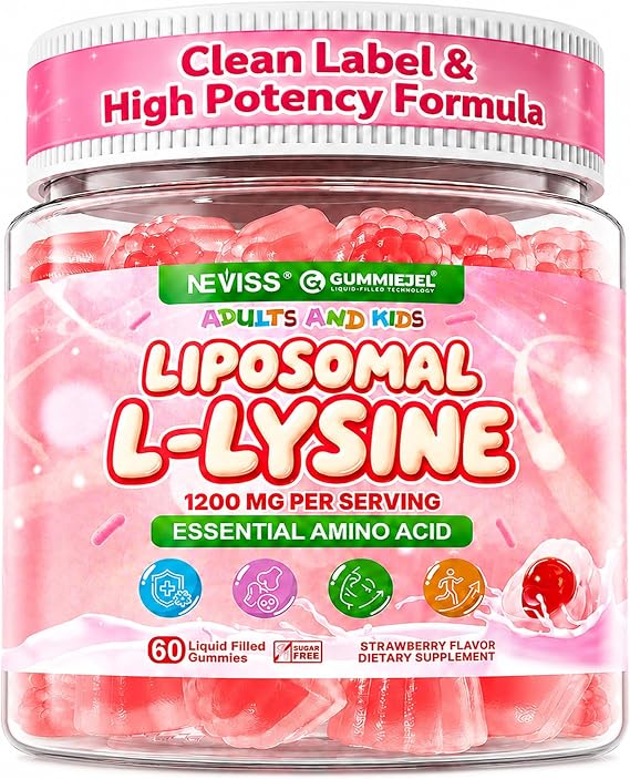 Liposomal L-Lysine Gummies 1200mg | High Absorption Immune & Skin Support