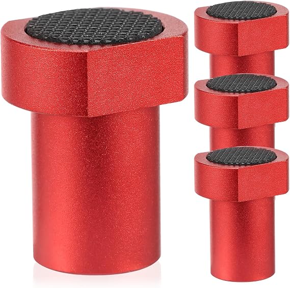 4 Pcs Bench Dog 19mm (3/4inch) Aluminum Alloy Bench Dogs Stops with Non-Slip Pads for T-Track Woodworking Table Workbench Positioning ﻿
