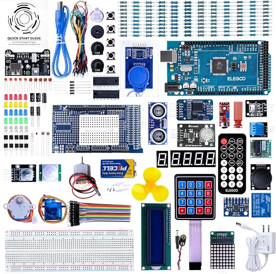 ELEGOO Mega R3 Starter Kit for Arduino Project Ultimate Starter Kit with German Tutorial MEGA R3 Microcontroller and Lots of Electronic Accessories