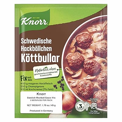 Knorr Fix swedisch meatballs Schwedische Hackballchen Kottbullar Pack of 4