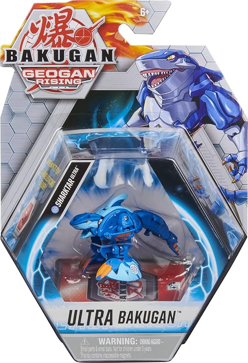 Bakugan Ultra Shark Tal 3" Tall Geogan Rising Collectible Action Figure Trading Card