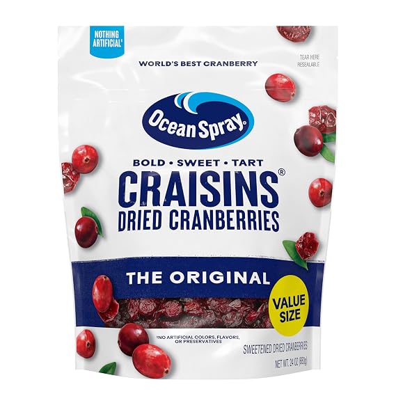 Ocean Spray Craisins Original Dried Cranberries, 24 Ounce Value Pack