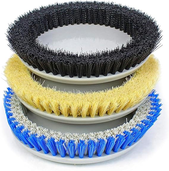 Prolux Core 13" Brush Set, Compatible with Units Purchased in 2021 and Older, Includes Blue/Grey Heavy-Duty, Black Medium-Duty, and Brown Light-Duty Brushes