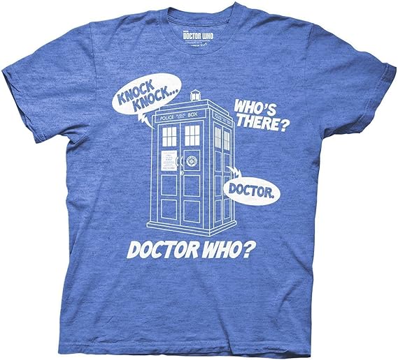 Ripple Junction Doctor WHO Mens Short Sleeve T-Shirt Tardis Knock Knock Whos There TV Series Officially Licensed