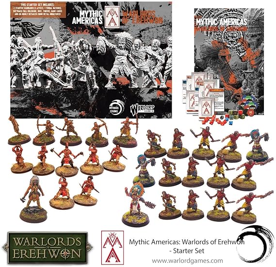 Warlord Mythic Americas Aztec & Nations Game - Role Playing Strategy Board Games for Adults, Table Top Mythic Americas Strategic Wargaming Kit - Tabletop Fantasy RPG with Terrain