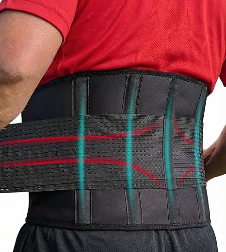 Plus Size Adjustable Back Brace for Lower Back Pain, Size 5XL