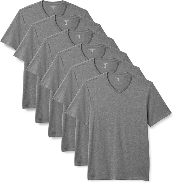 Amazon Essentials Men's Regular-Fit Short-Sleeve Crewneck T-Shirt, Pack of 6