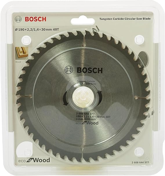 Bosch Eco for Wood Circular Saw Blade, 190 * 30 mm, 48 Teeth
