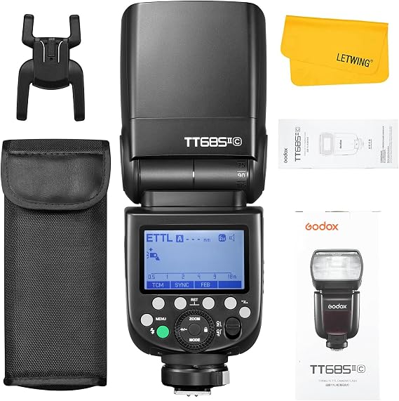 Godox TT685II-C TTL Flash for Canon, 2.4G Wireless External Flash Speedlite
