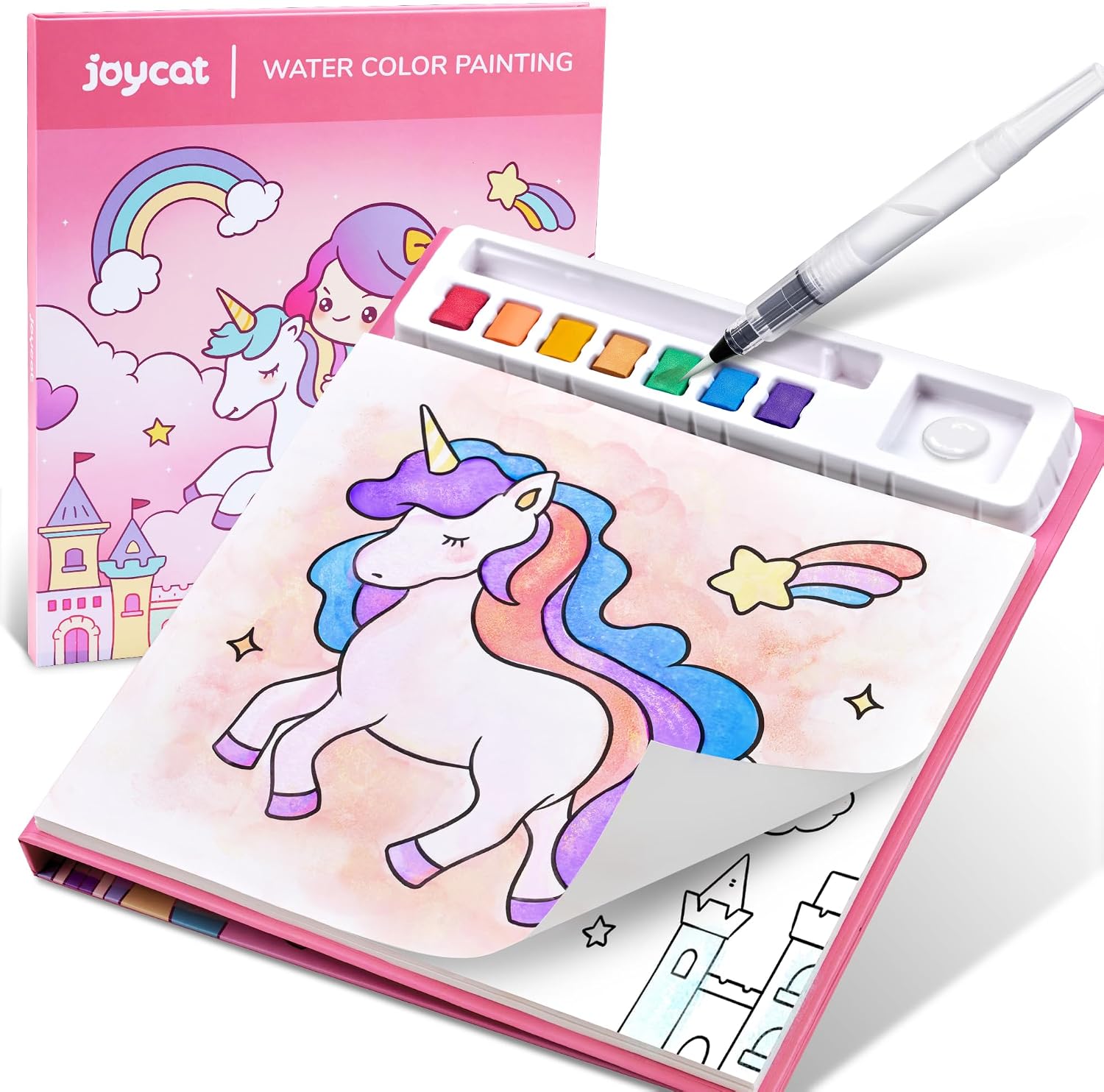 JoyCat Paint with Water Coloring Books for Toddlers, Watercolor Painting Sets for Kids Ages 3-5 4-8, Arts and Crafts Drawing Activities Toy Birthday Gift for Boys Girls