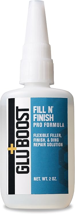 GluBoost Fill N' Finish Pro Formula Flexible Finish, Filler, Ding Repair Solution