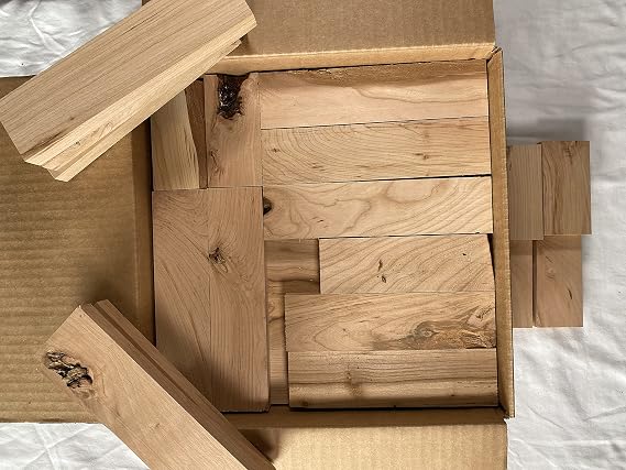Box of Tiny Wood Board Pieces - All Cherry