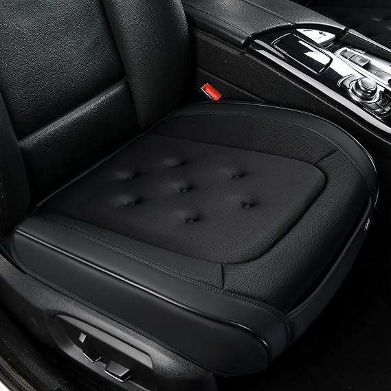 KAYI Car Seat Cover, Memory Foam Car Seat Cushion, Non-Slip Bottom Breathable Car Seat Cover, Relieve Tailbone Pain, Car Seat Protector, Suitable for 95% of Vehicles (Black)