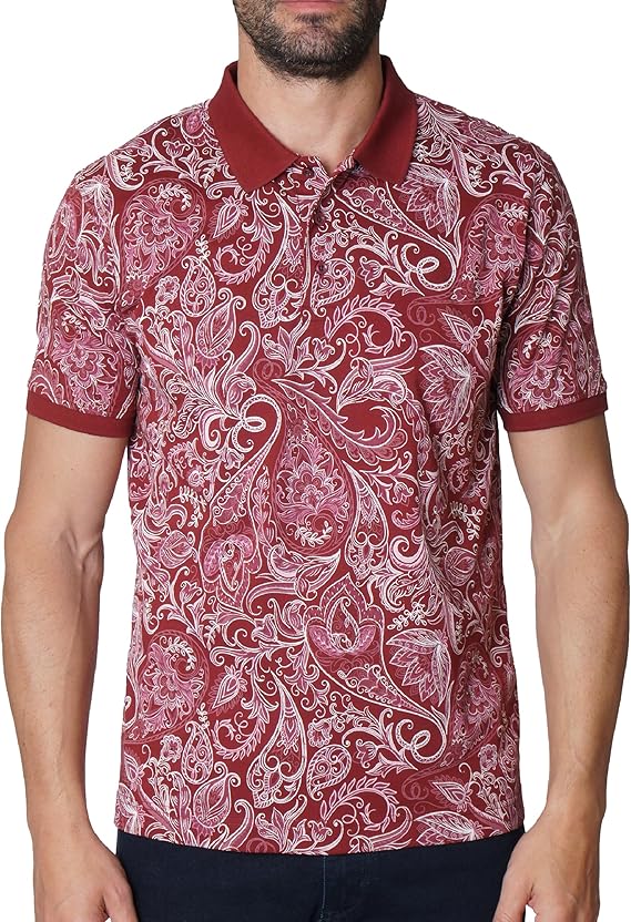 Robert Graham Mens Dozer Short-Sleeve Polo Shirt, Premium Cotton Knit Top, Classic-Fit & Richly Detailed for Wear